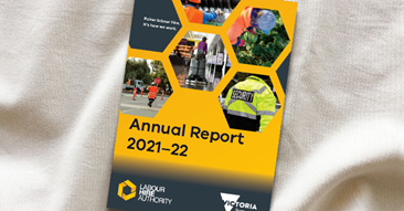 LHA 2021-22 Annual report, orange, images of labour hire workers